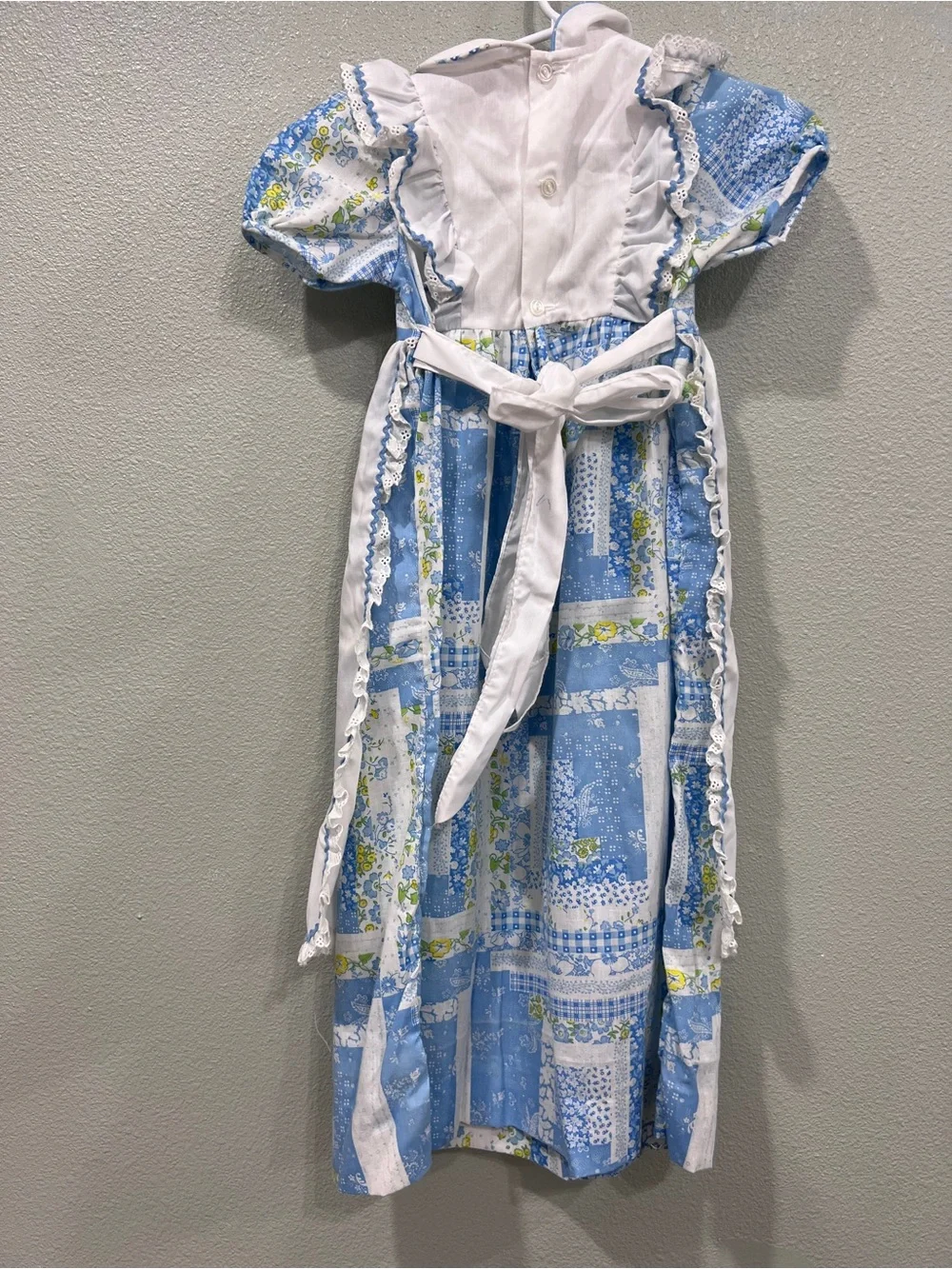 Vintage Peaches N Cream Backwards to Basics Girls 3T Prairie Dress Floral